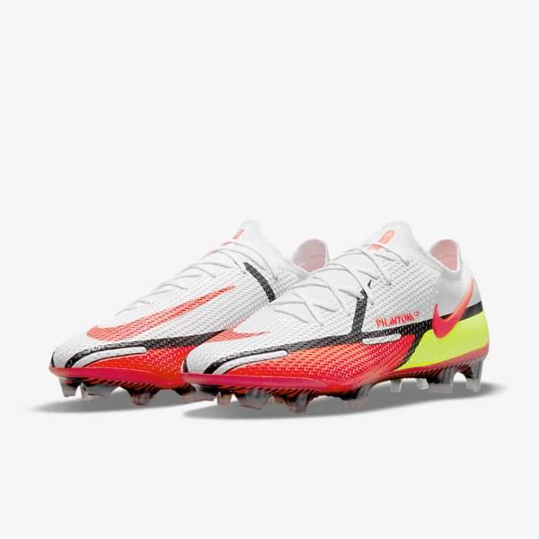 Botas de fútbol Nike Phantom GT2 Elite FG Firm-Ground Hombre Blancas Negras Rojas Claro | NK879PZG