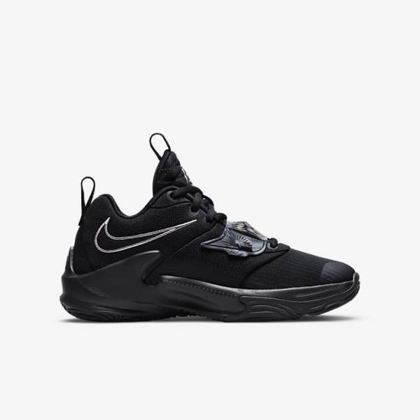 Zapatillas Baloncesto Nike Freak 3 Older Niños Negras Gris Rosas Metal Plateadas | NK108FUM