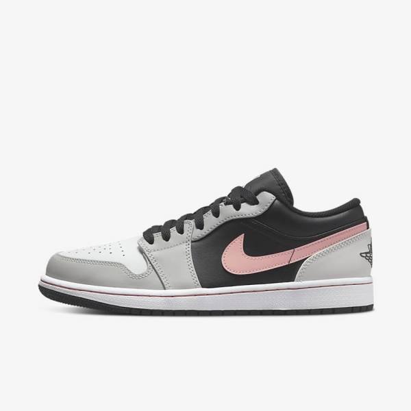 Zapatillas Jordan Nike Air Jordan 1 Low Hombre Negras Gris Blancas Coral | NK206KBV