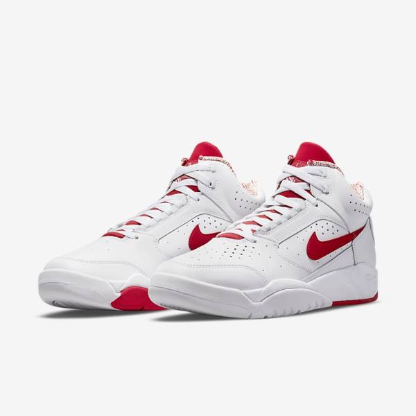 Zapatillas Nike Air Flight Lite Mid Hombre Blancas Rojas | NK701XSQ