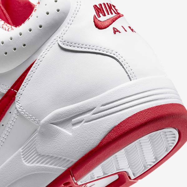 Zapatillas Nike Air Flight Lite Mid Hombre Blancas Rojas | NK701XSQ