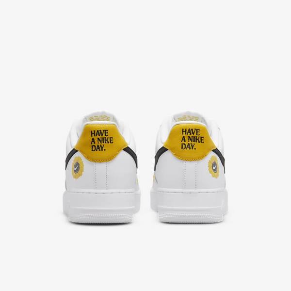 Zapatillas Nike Air Force 1 07 LV8 Hombre Blancas Amarillo Negras | NK548RWU