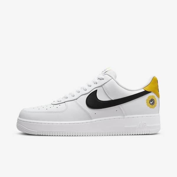 Zapatillas Nike Air Force 1 07 LV8 Hombre Blancas Amarillo Negras | NK548RWU