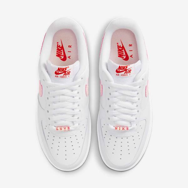 Zapatillas Nike Air Force 1 07 Mujer Blancas Rojas | NK328NPR