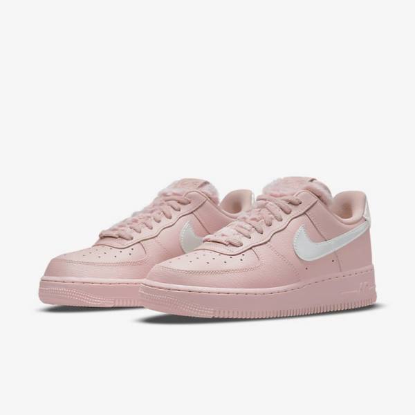 Zapatillas Nike Air Force 1 07 Mujer Rosas Metal Plateadas | NK948YHC