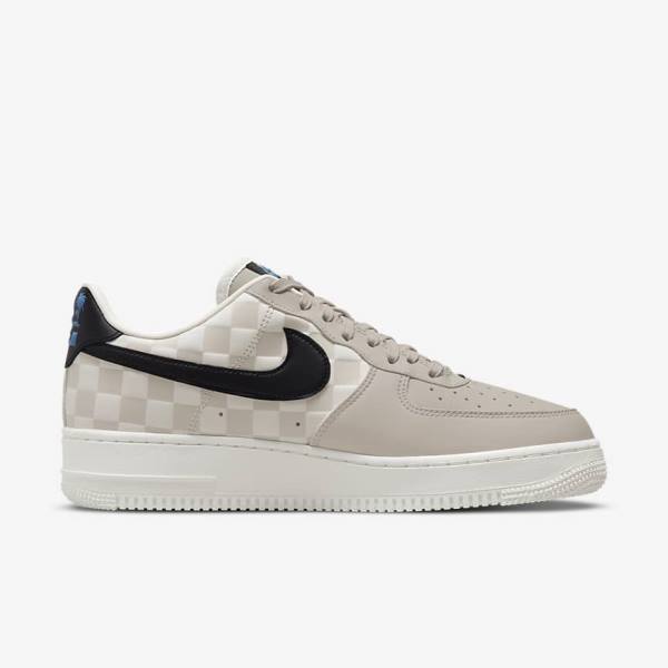 Zapatillas Nike Air Force 1 07 QS Hombre Creme Negras Negras | NK368ZYH