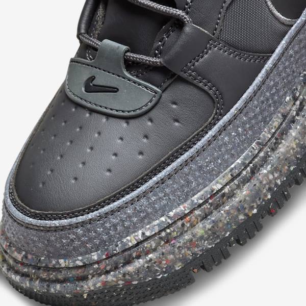 Zapatillas Nike Air Force 1 Boot Hombre Gris Oscuro Negras | NK750USD