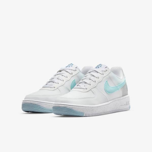 Zapatillas Nike Air Force 1 Crater Older Niños Blancas Azules | NK370NLS