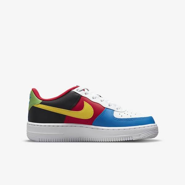 Zapatillas Nike Air Force 1 LV8 Older Niños Blancas Rojas Azul Real Doradas | NK581RFL