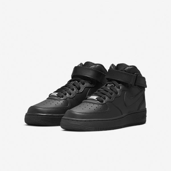 Zapatillas Nike Air Force 1 Mid LE Older Niños Negras | NK267FYD