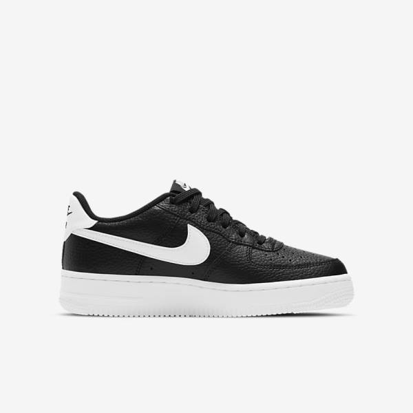 Zapatillas Nike Air Force 1 Older Niños Negras Blancas | NK803DJE