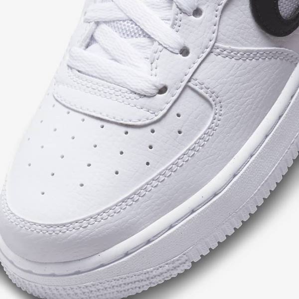 Zapatillas Nike Air Force 1 Older Niños Blancas Negras | NK863KMJ