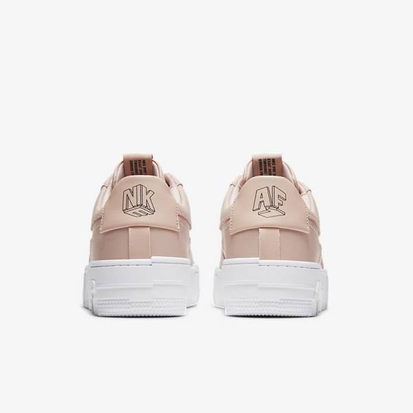 Zapatillas Nike Air Force 1 Pixel Mujer Beige Negras Blancas | NK436DJK