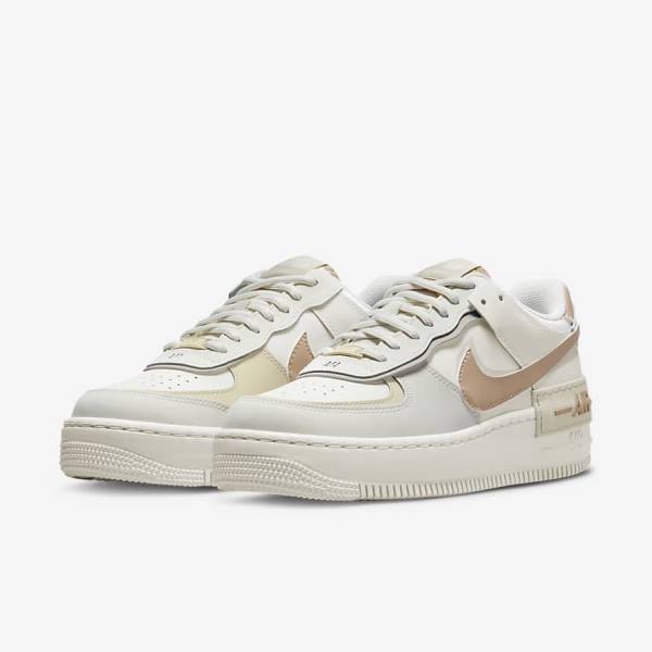 Zapatillas Nike Air Force 1 Shadow Mujer Kaki Beige Claro | NK261MAR