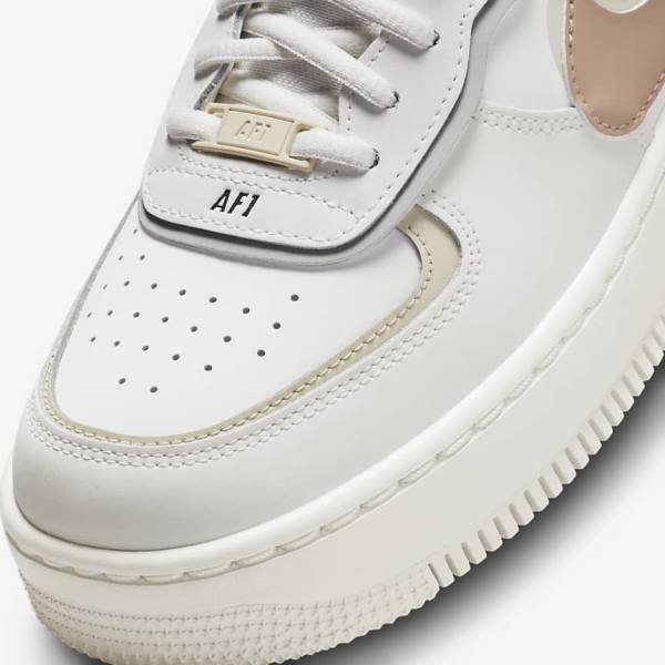 Zapatillas Nike Air Force 1 Shadow Mujer Kaki Beige Claro | NK261MAR