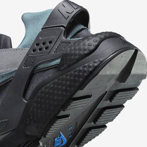 Zapatillas Nike Air Huarache Hombre Gris Azules Claro Negras Metal Plateadas | NK194UVR