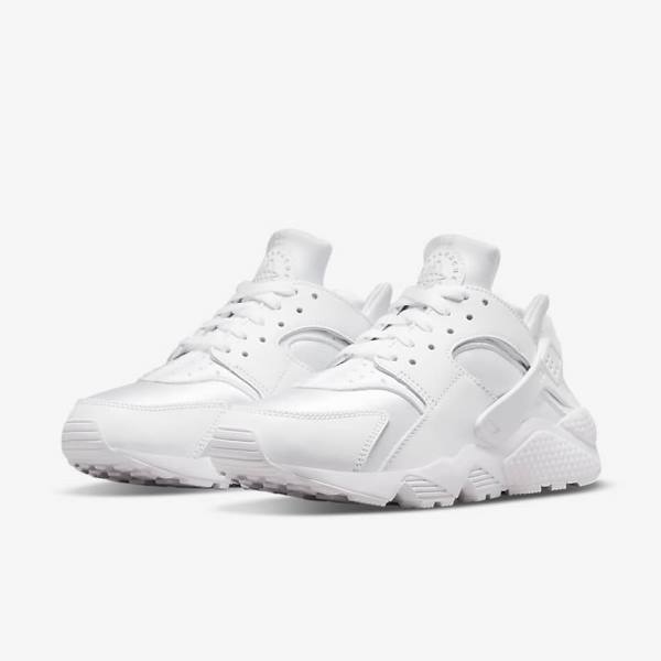 Zapatillas Nike Air Huarache Mujer Blancas Plateadas | NK842ZWP