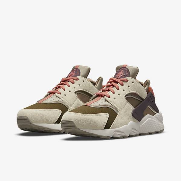 Zapatillas Nike Air Huarache SP Mujer Kaki Burdeos | NK893GCX