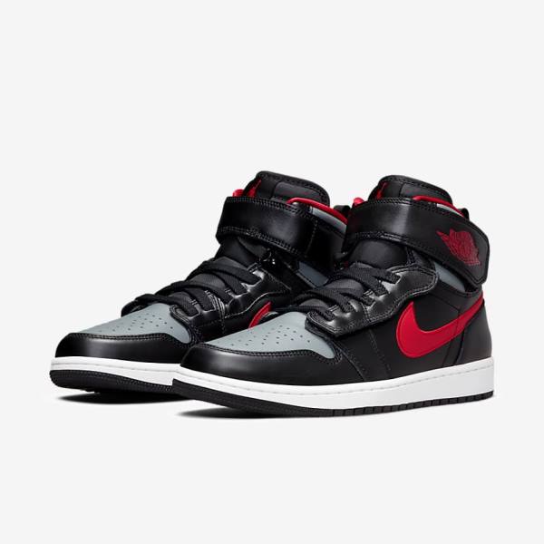 Zapatillas Nike Air Jordan 1 Hi FlyEase Hombre Negras Gris Blancas Rojas | NK420YND