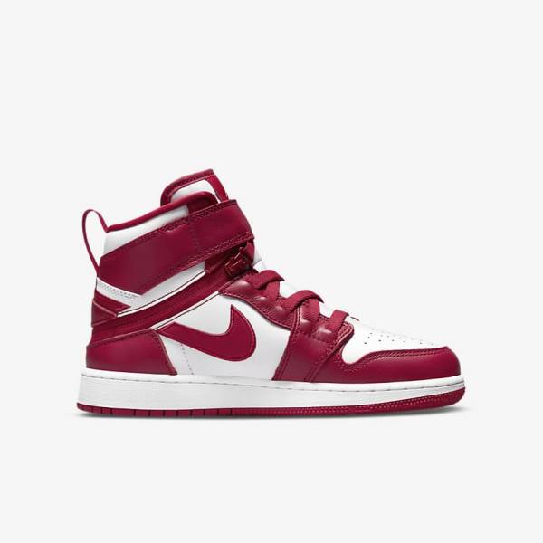 Zapatillas Nike Air Jordan 1 Hi FlyEase Older Niños Rojas Blancas | NK469RIJ