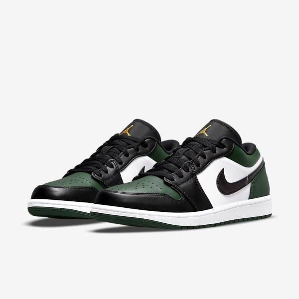 Zapatillas Nike Air Jordan 1 Low Hombre Verde Blancas Negras | NK491ELF