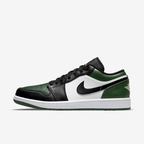 Zapatillas Nike Air Jordan 1 Low Hombre Verde Blancas Negras | NK491ELF