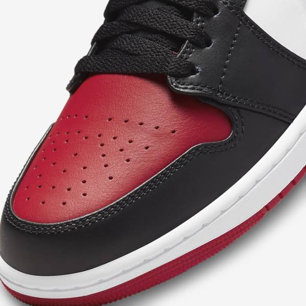 Zapatillas Nike Air Jordan 1 Low Hombre Rojas Negras Blancas | NK567DSK