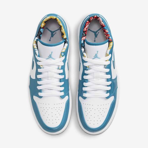 Zapatillas Nike Air Jordan 1 Low SE Hombre Turquesa Blancas Azul Marino Turquesa | NK374NWP