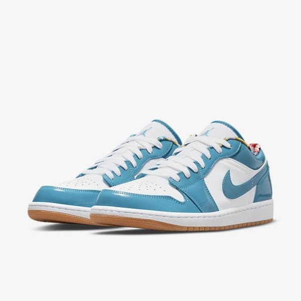 Zapatillas Nike Air Jordan 1 Low SE Hombre Turquesa Blancas Azul Marino Turquesa | NK374NWP