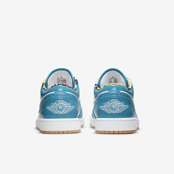 Zapatillas Nike Air Jordan 1 Low SE Hombre Turquesa Blancas Azul Marino Turquesa | NK374NWP