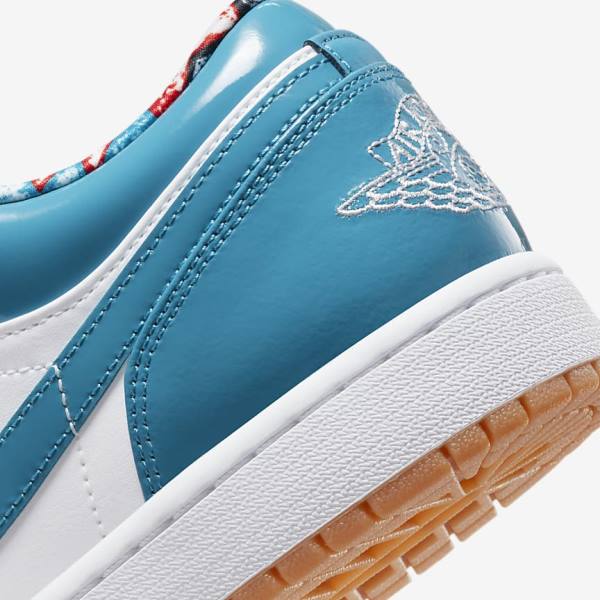 Zapatillas Nike Air Jordan 1 Low SE Hombre Turquesa Blancas Azul Marino Turquesa | NK374NWP