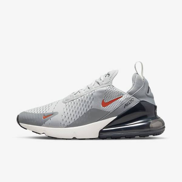 Zapatillas Nike Air Max 270 Hombre Gris Naranjas | NK139HKR