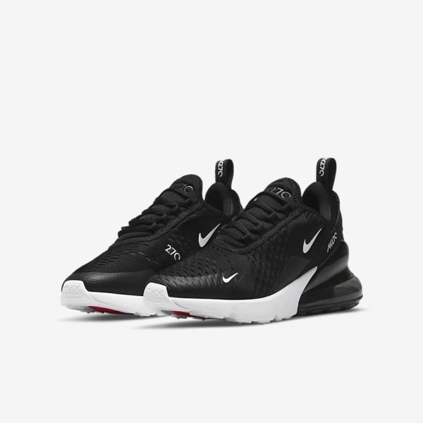 Zapatillas Nike Air Max 270 Older Niños Negras Gris Oscuro Blancas | NK756ZBC