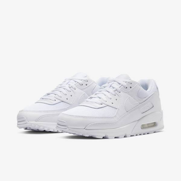 Zapatillas Nike Air Max 90 Hombre Blancas Gris Blancas | NK068EFP