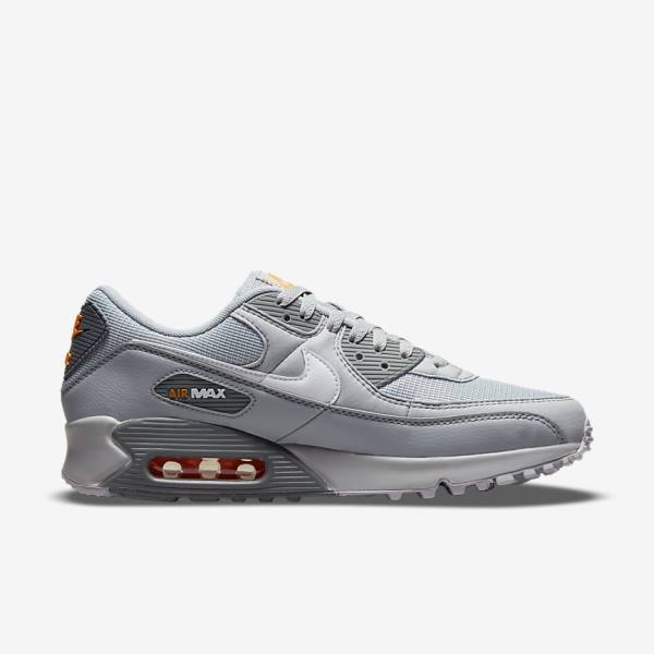 Zapatillas Nike Air Max 90 Hombre Gris Blancas | NK248XYL