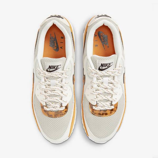 Zapatillas Nike Air Max 90 Mujer Marrones Beige Claro Amarillo | NK350UYA