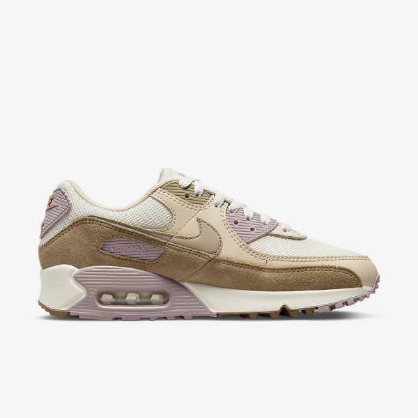 Zapatillas Nike Air Max 90 Mujer Marrones Moradas Claro Kaki | NK813DHM