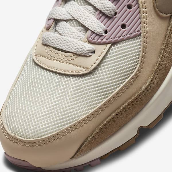 Zapatillas Nike Air Max 90 Mujer Marrones Moradas Claro Kaki | NK813DHM