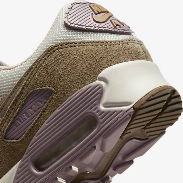 Zapatillas Nike Air Max 90 Mujer Marrones Moradas Claro Kaki | NK813DHM