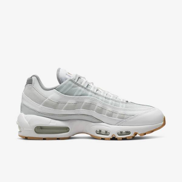 Zapatillas Nike Air Max 95 Hombre Blancas Plateadas Gris Amarillo | NK317GMN