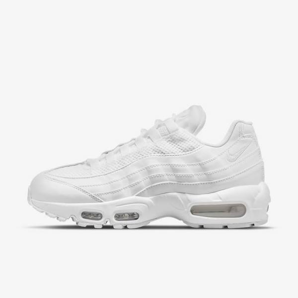 Zapatillas Nike Air Max 95 Mujer Blancas Metal Plateadas Blancas | NK370ZKW