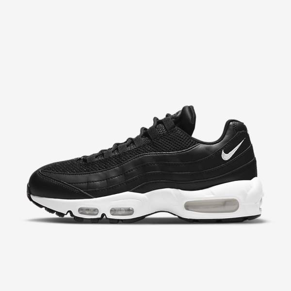 Zapatillas Nike Air Max 95 Mujer Negras Blancas | NK450BOU