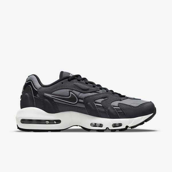 Zapatillas Nike Air Max 96 II Hombre Gris Gris Oscuro Blancas Negras | NK672BUX