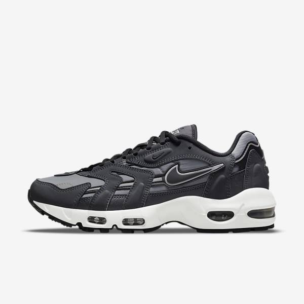 Zapatillas Nike Air Max 96 II Hombre Gris Gris Oscuro Blancas Negras | NK672BUX