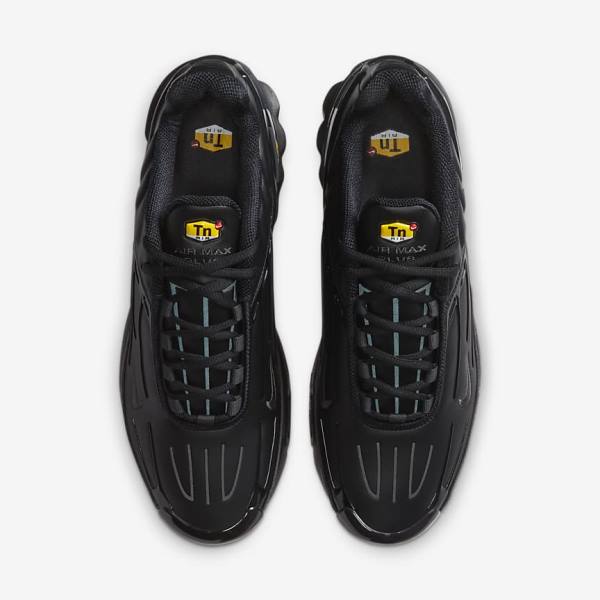 Zapatillas Nike Air Max Plus 3 Cuero Hombre Negras Gris Oscuro | NK305IGF