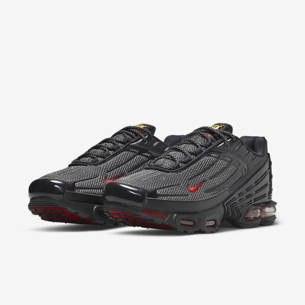 Zapatillas Nike Air Max Plus 3 Hombre Negras Plateadas Rojas | NK975EXN