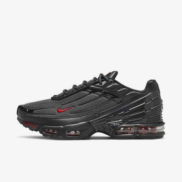 Zapatillas Nike Air Max Plus 3 Hombre Negras Plateadas Rojas | NK975EXN