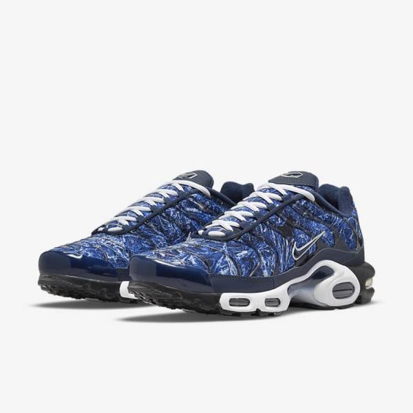 Zapatillas Nike Air Max Plus Hombre Azul Marino Blancas Negras Azul Marino | NK170RIG