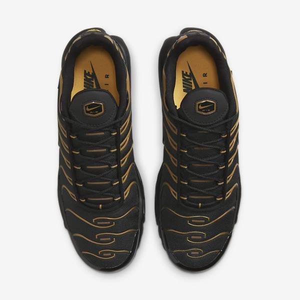 Zapatillas Nike Air Max Plus Hombre Negras Marrones Doradas | NK809EFN