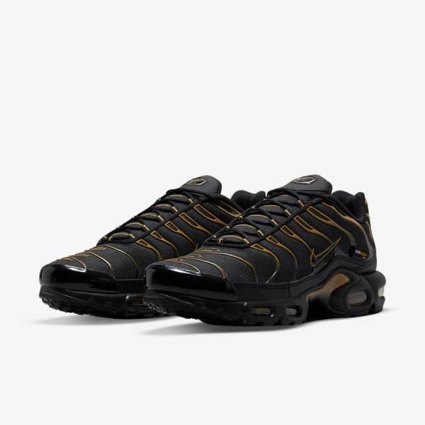 Zapatillas Nike Air Max Plus Hombre Negras Marrones Doradas | NK809EFN